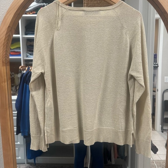 Zara Cream Crew Neck Sweater Soft Knit Minimalist - Picture 3 of 3